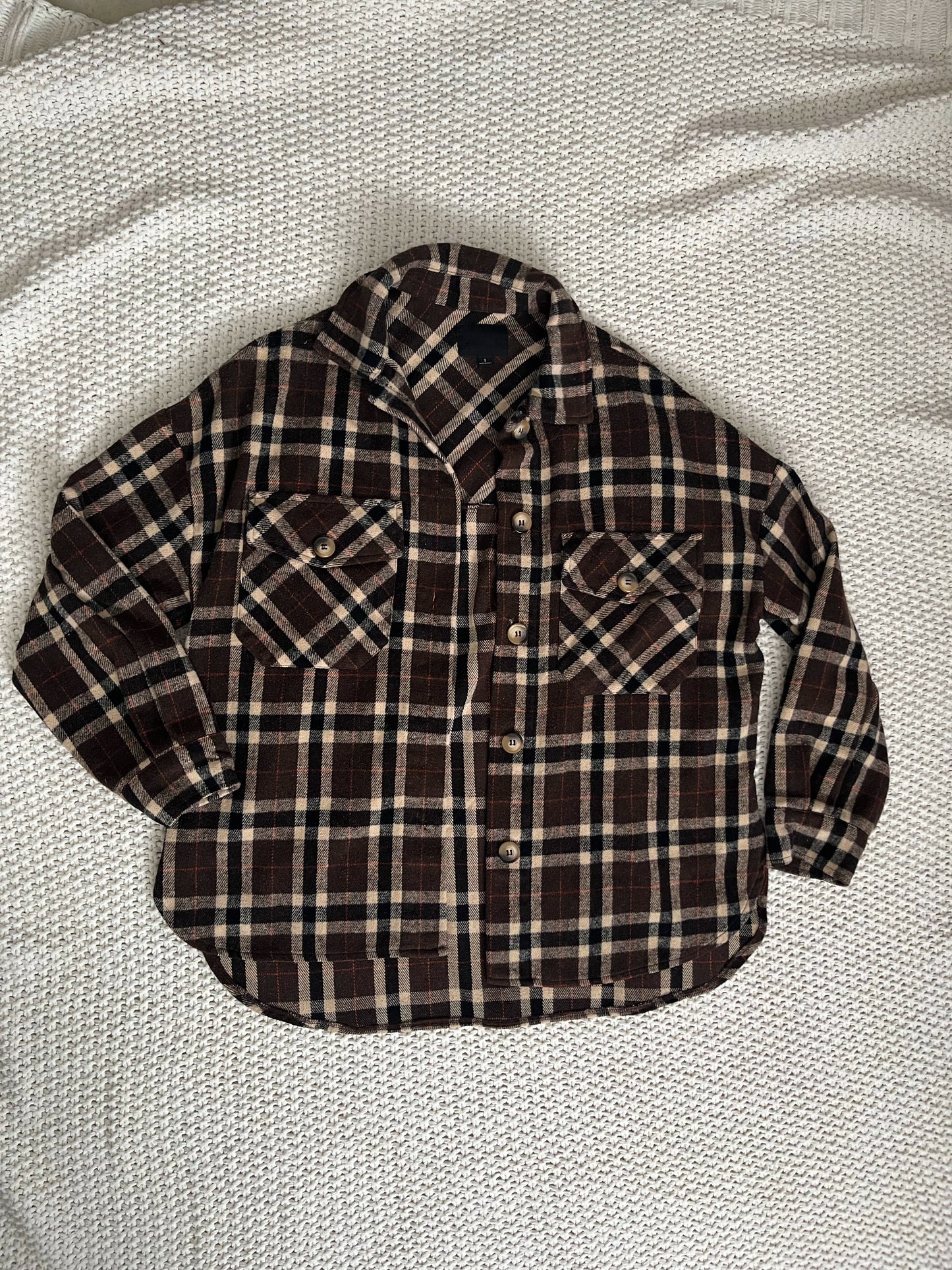 FAE FLANNEL (BROWN)