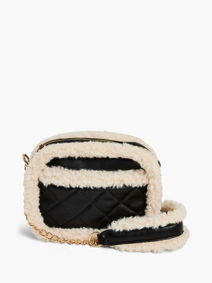 CHANEL, Bags, Chanel Fur Black Purse